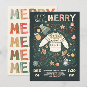 Lasst uns einen fröhlichen Weihnachts-Weihnachtskr Einladung