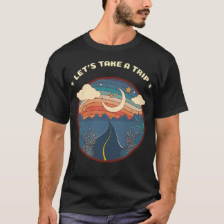 Lasst uns einen Retro-Camper-Trip-Design ein tolle T-Shirt