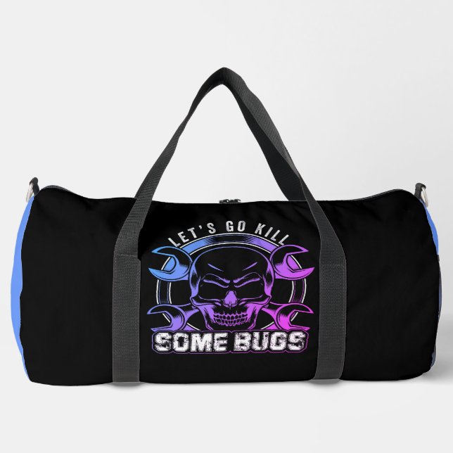Lasst uns einige Bugs töten Duffle Bag (Vorderseite)