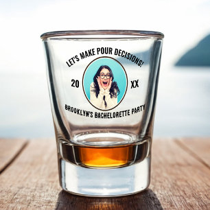 Lasst uns Entscheidungen treffen Junggeselinnen-Ab Schnapsglas