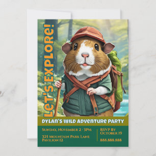 Lasst uns erkunden! Outdoor-Meerschweinchen-Wander Einladung