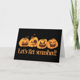 Lasst uns euch die Grußkarte von Halloween-Kürbisi Karte