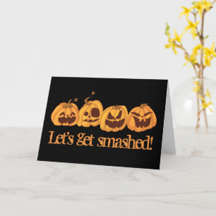 Lasst uns euch die Grußkarte von Halloween-Kürbisi Karte