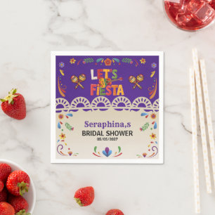 Lasst uns feiern: Brautbad Mexican Floral Serviette