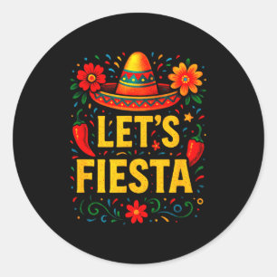 Lasst uns feiern - Cinco de Mayo Party-Spaß Runder Aufkleber