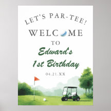 Lasst uns feiern Golf Buggy Geburtstags-Willkommen