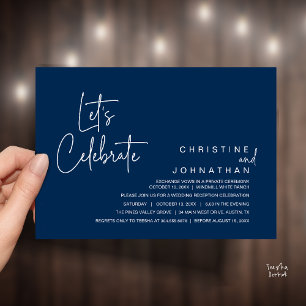 Lasst uns feiern, Hochzeits-Dinnerparty nach der F Einladung