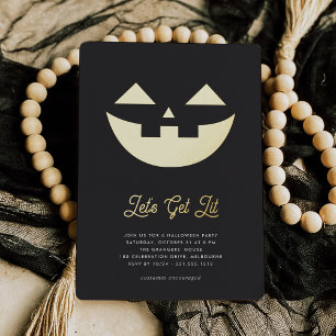 Lasst uns feiern Jack O'Lantern Halloween-Party Folieneinladung