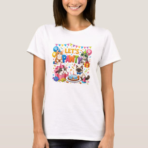 Lasst uns feiern Katze 5. Geburtstag Süße Katzen T-Shirt