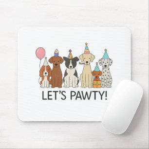 Lasst uns feiern Süße Hunde Party-Feier Hunde Lieb Mousepad