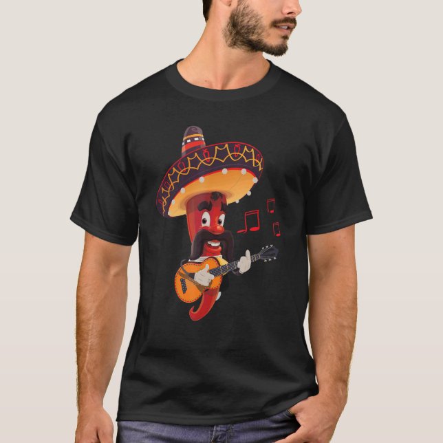 Lasst uns Fiesta 5 De Mayo Viva Mexico Pfeffergita T-Shirt (Vorderseite)