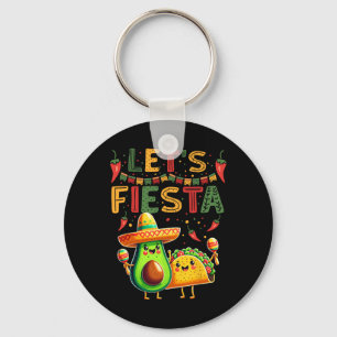 Lasst uns Fiesta Avocado und Tacos Cinco de Mayo Schlüsselanhänger