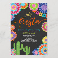Lasst uns Fiesta Baby Dusche Einladung Mexican Cac