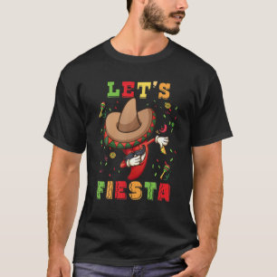 Lasst uns Fiesta Cinco De Mayo Dabbing Chili Mexik T-Shirt