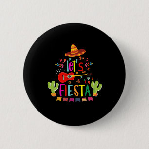 Lasst uns Fiesta Cinco De Mayo Gitarre Lustiger Me Button
