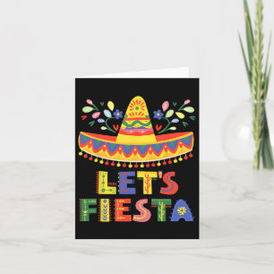 Lasst uns Fiesta Cinco De Mayo Guitar Funny Mexica Karte