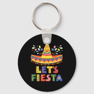 Lasst uns Fiesta Cinco De Mayo Guitar Funny Mexica Schlüsselanhänger