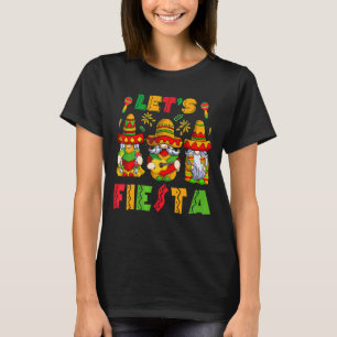 Lasst uns Fiesta Cinco De Mayo Latin Gnomes Mexica T-Shirt