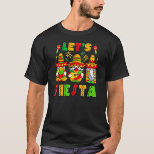 Lasst uns Fiesta Cinco De Mayo Latin Gnomes Mexica T-Shirt