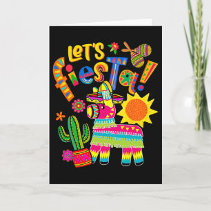Lasst uns Fiesta Cinco De Mayo Mexikanisches Hemd Karte