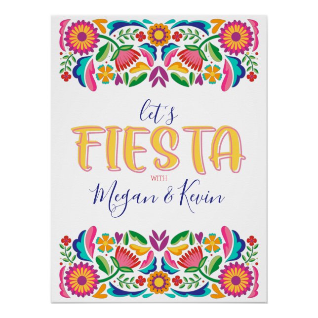 Lasst uns Fiesta Couples Dusche Party Dekor Poster (Vorderseite)