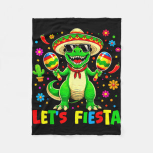 Lasst uns Fiesta-Dinosaurier Cinco de Mayo Jungen Fleecedecke