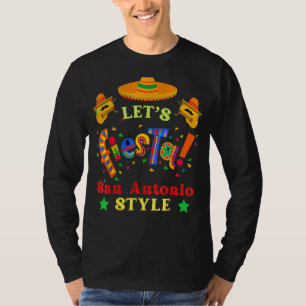 Lasst uns Fiesta Drinking Party San Antonio Cinco T-Shirt