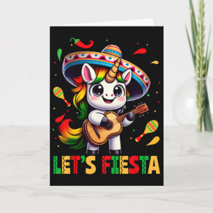 Lasst uns Fiesta Einhorn Sombrero Cinco De Mayo Me Karte