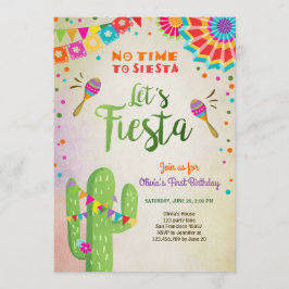 Lasst uns Fiesta Einladung mexikanische Geburtstag