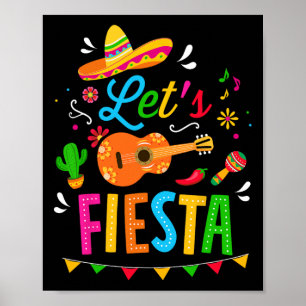 Lasst uns Fiesta feiern für lustige Cinco De Mayo Poster