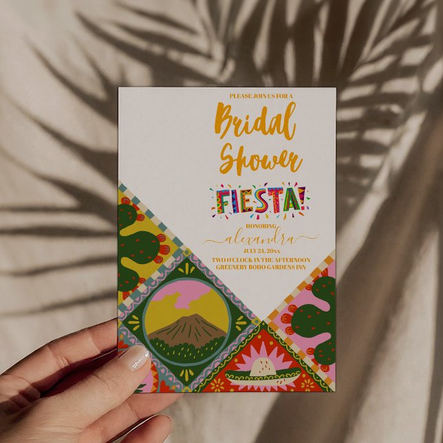 Lasst uns Fiesta Floral Fiesta mexikanisches Braut Einladung (Von Creator hochgeladen)