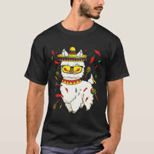 Lasst uns Fiesta Lama Cinco De Mayo Sombrero Hut M T-Shirt