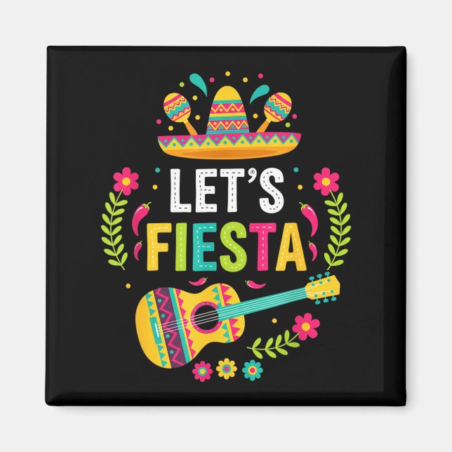 Lasst uns Fiesta machen Kinder Cinco de Mayo Sombr Magnet (Vorne)