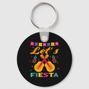 Lasst uns Fiesta Mexican Guitar Cinco De Mayo für Schlüsselanhänger