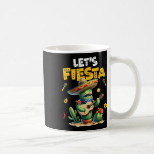 Lasst uns Fiesta Mexico Fiesta Taco Guitar Cactus  Kaffeetasse