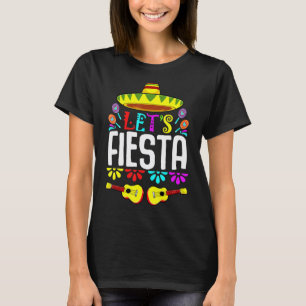 Lasst uns Fiesta mexikanische Gitarre Kaktus Humo T-Shirt