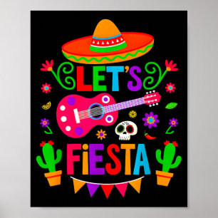 Lasst uns Fiesta Mexikanische Party 5 Cinco De May Poster