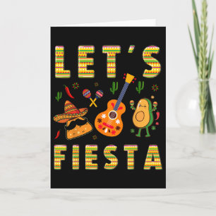 Lasst uns Fiesta Nacho Gitarre Avocado Lustig Cinc Karte