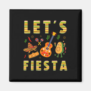 Lasst uns Fiesta Nacho Gitarre Avocado Lustig Cinc Magnet