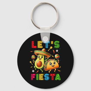 Lasst uns Fiesta Taco Avocado Lustig Cinco De Mayo Schlüsselanhänger