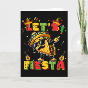 Lasst uns Fiesta Taco Cinco De Mayo Jungen Männer Karte