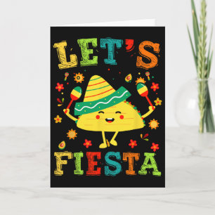Lasst uns Fiesta Taco Cinco De Mayo Jungen Männer  Karte
