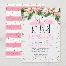 Lasst uns Flamingle-Bridal-Dusche einladen Einladung