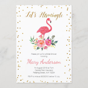 Lasst uns Flamingle-Bridal-Dusche einladen Einladung