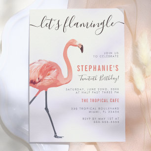 Lasst uns Flamingle feiern Moderne Flamingo-Gebu Einladung