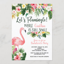 Lasst uns Flamingle-Junggeselinnen-Abschied einlad Einladung