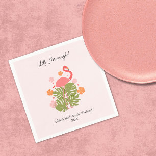 Lasst uns Flamingle Rosa Flamingo Junggesellinnena Serviette