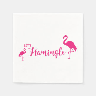 Lasst uns Flamingle Serviette