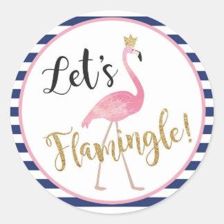 Lasst uns Flamingle spielen! Flamingo Sticker