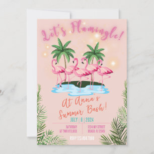 Lasst uns Flamingle spielen! Flamingo Thema Summer Einladung